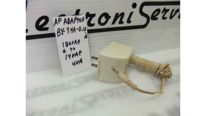 BX-7.4A-0.13-B AC adaptor 117 vac to 7.4vac
